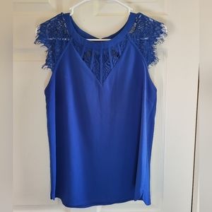 Blue lace top